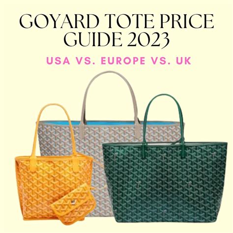 goyard bag price 2023 euro